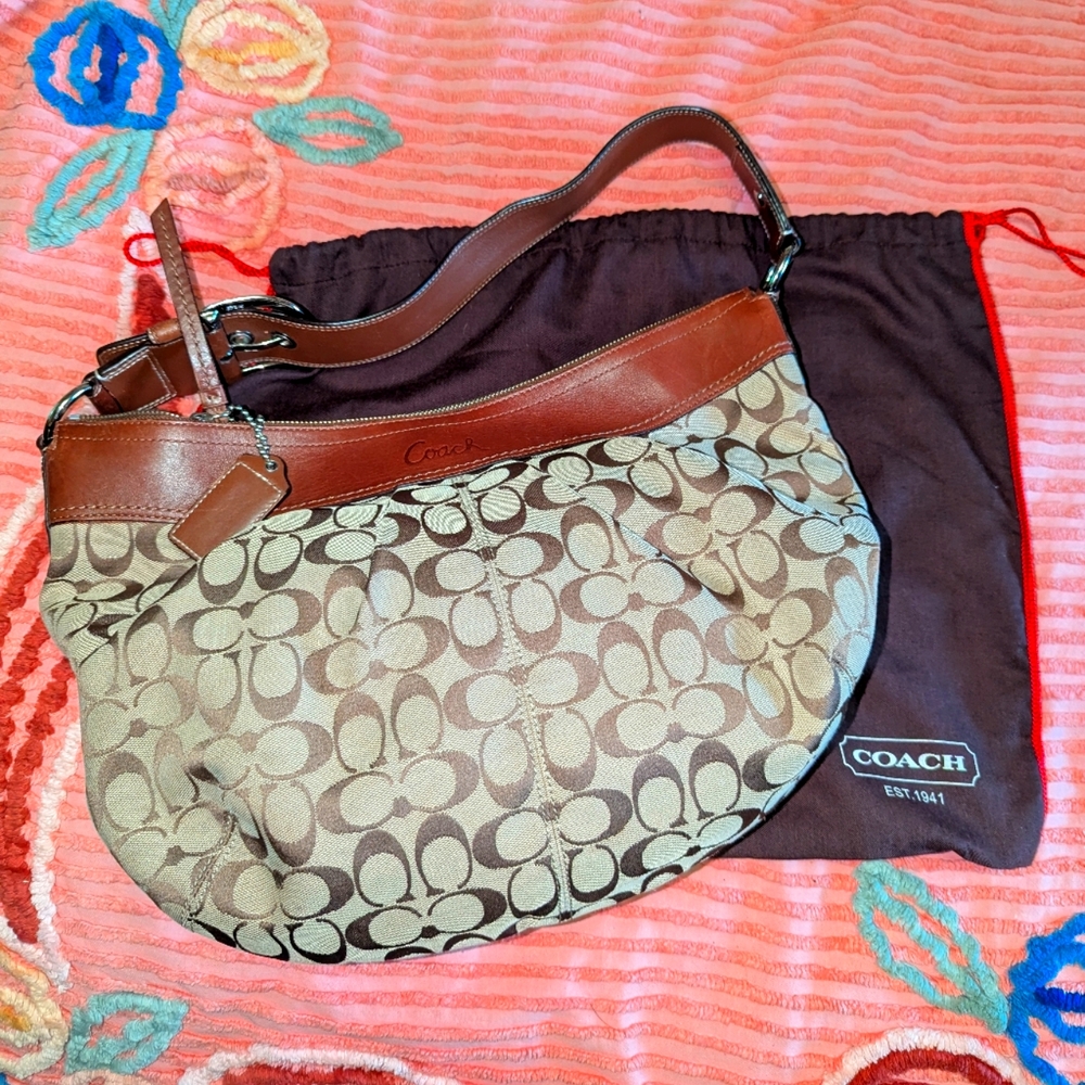 Coach Hampton Signature Purse Bag New Tags Dust Bag